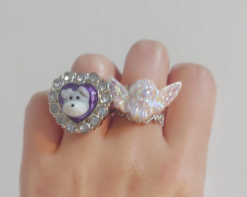 14K イエロー ゴールド ビーグル リング 犬好きの方へのギフト
