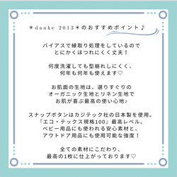 【送料無料】　布ライナー　3枚セット　オーガニック　パイル　SALE 12枚目の画像