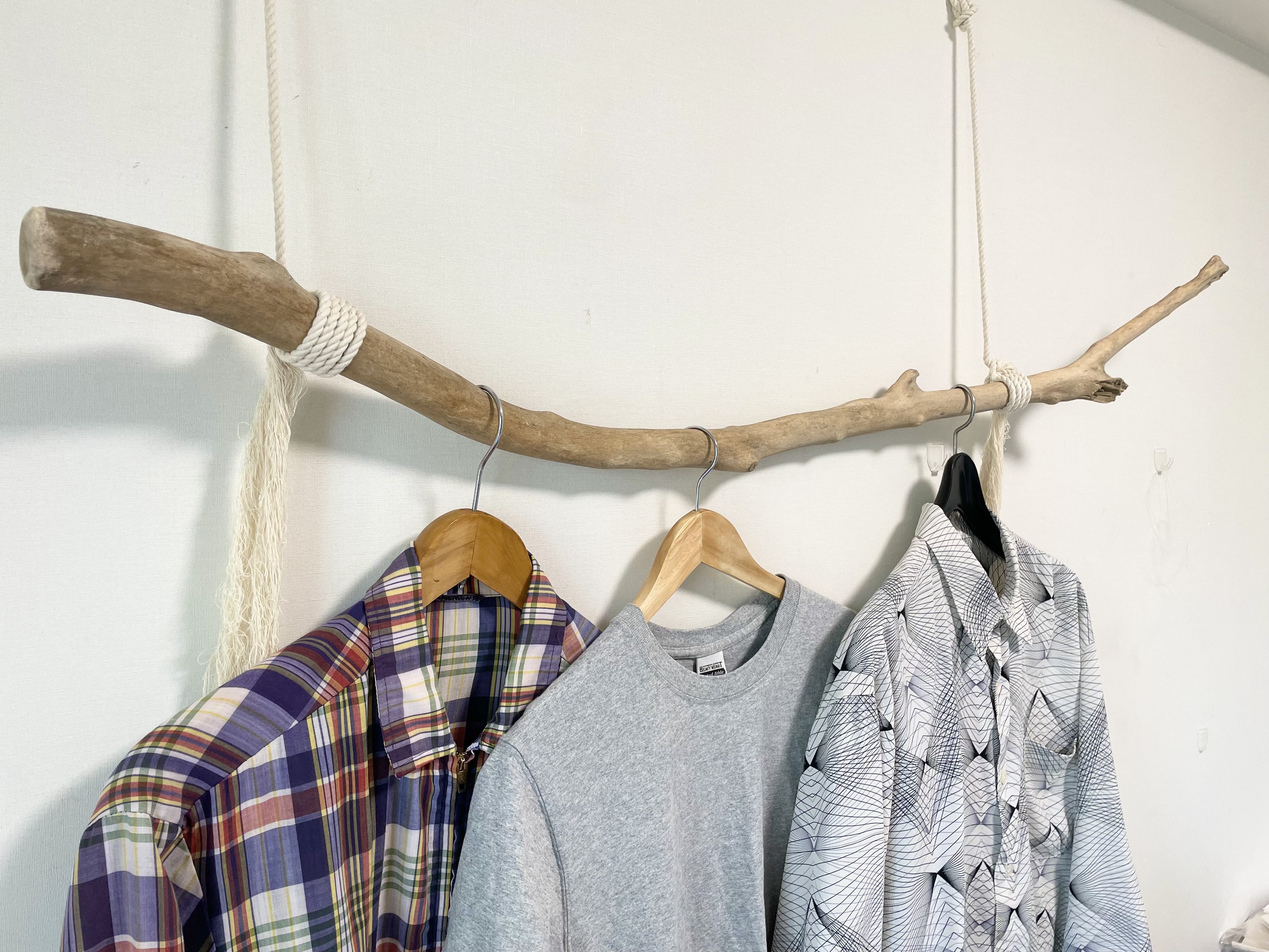 流木 フック3連 こわれ ハンガー 掛け 男前 ブルックリン 