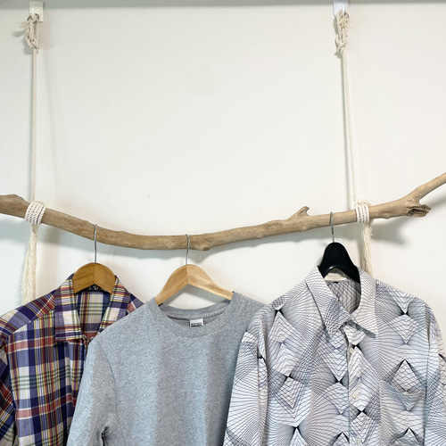 一本枝流木のハンガーラック⑥ ウォールフック ハンガーフック