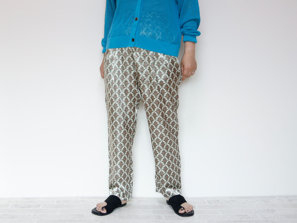 緞紋印花-夏季錐形褲 M 碼 第11張的照片
