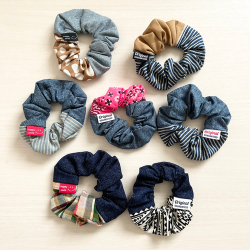 デニムとタグがかわいいシュシュ シュシュ TAMY'S FACTORY 通販