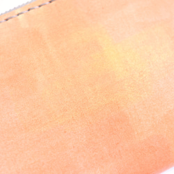 手工染色皮革錢包“Mikan No.115（L形拉鍊迷你錢包）” 第2張的照片