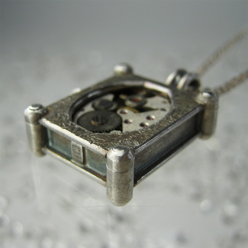 ゼンマイ】SWISS製 シルバーペンダント 【送料込み】機械式 時計 手