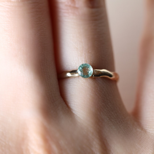 一点物◇オーダージュエリー ミントグリーンベリル ラウンド 0.24ct