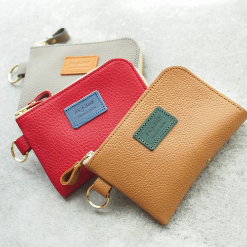 スマートキーが3個入るキーポーチ シュリンクレザーモデル5色