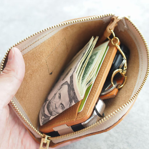 スマートキーが3個入るキーポーチ シュリンクレザーモデル5色