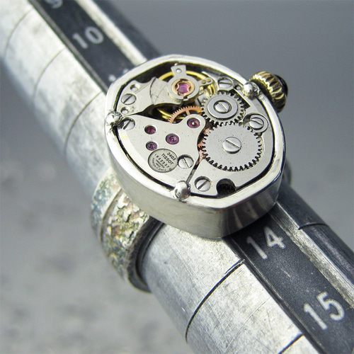 ゼンマイ】TISSOT シルバーリング 【送料込み】機械式 時計 手