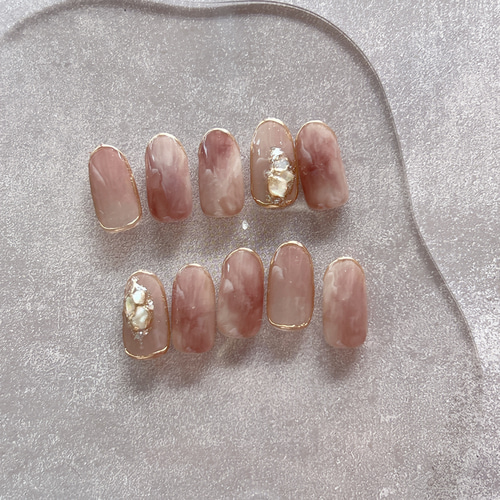 ピンクネイル/くすみピンク/大人ネイル/上品ネイル/ニュアンスネイル