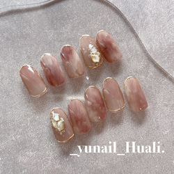 ピンクニュアンス ネイルチップ ピンクネイル/くすみピンク/大人ネイル/上品ネイル/ニュアンスネイル