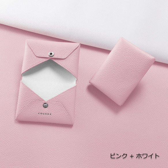 カードケース 名刺入れ ピンク+ホワイト＜COPEC2-Pink+WH＞ 2枚目の画像