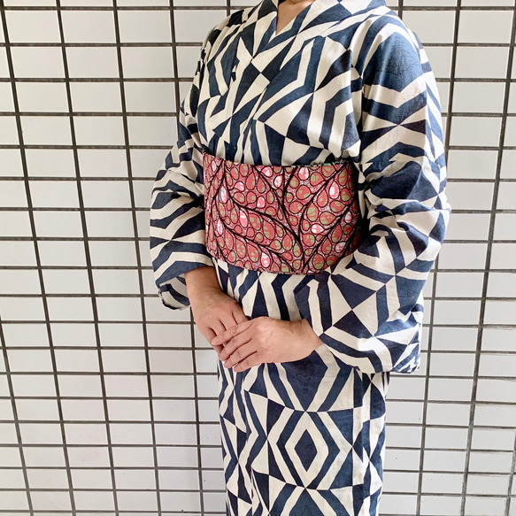 16点フルセット ファッション 半幅帯 半襟付き カジュアル 綿100％