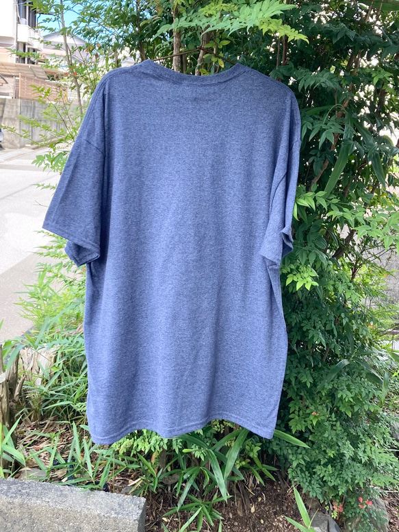 1986 size XL  襤褸　リメイク　tシャツ 藍染め　藍染　古布　パッチワーク　再構築　オリジナル　ヴィンテージ 2枚目の画像