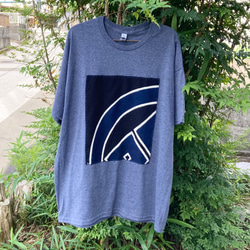 1986 size XL  襤褸　リメイク　tシャツ 藍染め　藍染　古布　パッチワーク　再構築　オリジナル　ヴィンテージ 1枚目の画像