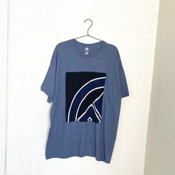 1986 size XL  襤褸　リメイク　tシャツ 藍染め　藍染　古布　パッチワーク　再構築　オリジナル　ヴィンテージ 3枚目の画像