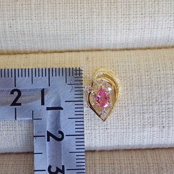 完全手作り　ピンクサファイア（ソーティング付き）ペンダントトップ１８金イエローゴールド　ダイヤモンド入り 16枚目の画像