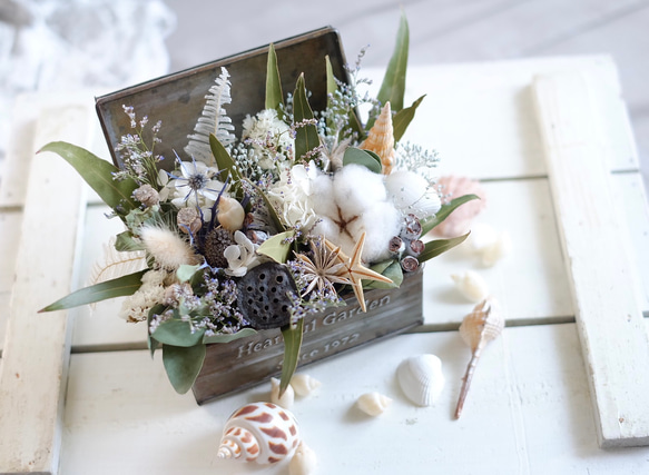 ドライフラワー Dry Flower Antique Box ドライフラワー Flower largo 通販 16227124