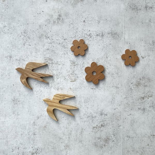 デイジー 5個セット｜ウォールデコ フラワー デージー 花 壁 飾り