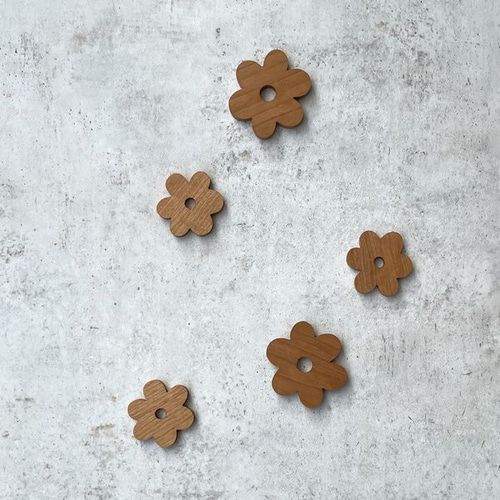 デイジー 5個セット｜ウォールデコ フラワー デージー 花 壁 飾り