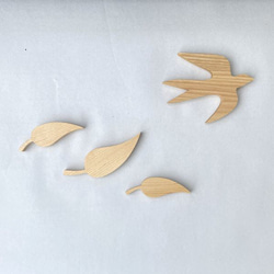 【送料無料】リーフ ３個セット ウォールデコ 秋色 葉っぱ 落ち葉 壁 飾り 木製 北欧 インテリア オーナメント 葉 10枚目の画像