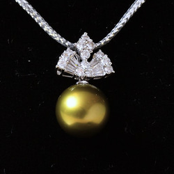 真珠（ピスタチオカラー）のペンダントトップ 2枚目の画像