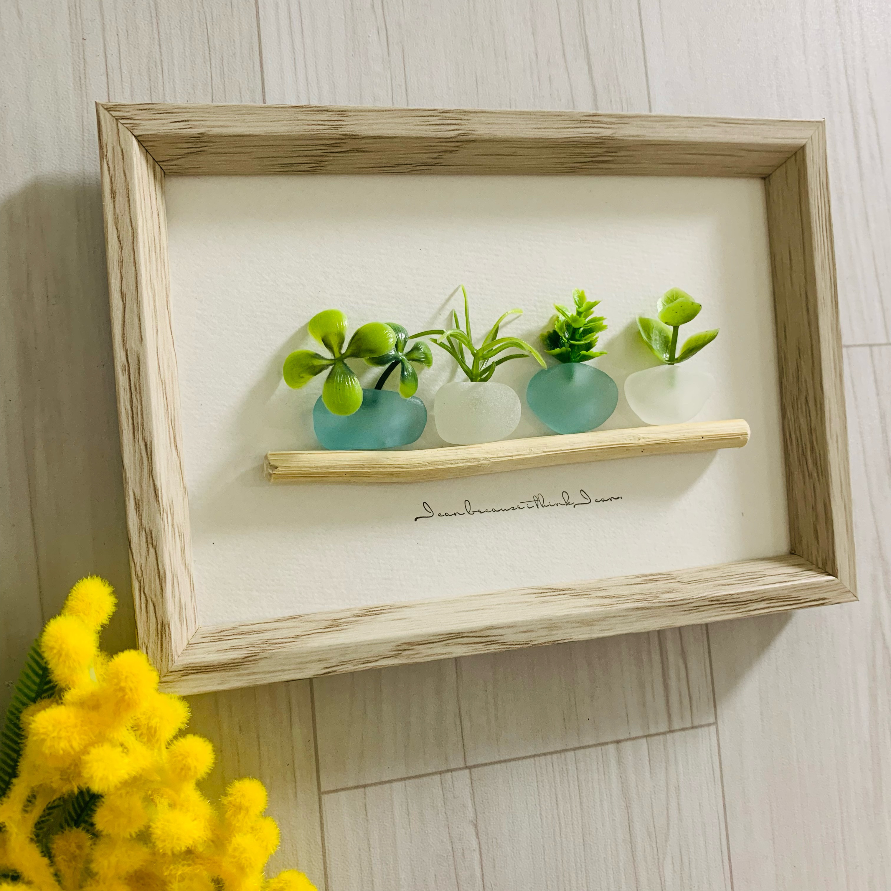 シーグラスアート 富士山 インテリア雑貨 壁掛け 置物 観葉植物 富士山 インテリア雑貨 シーグラスアート 壁掛け 観葉植物 置物