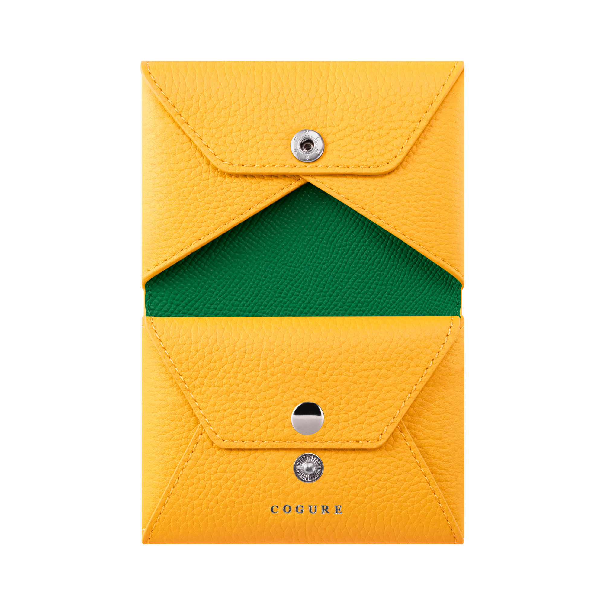 カードケース 名刺入れ 小物入れ ゴールド+グリーン＜COPEC3-Gold+GN＞