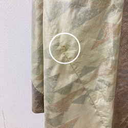 着物リメイク　白大島紬のAラインワンピース 8枚目の画像