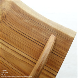 チーク無垢材 サービングトレイN08 お盆 一枚板トレー 大型トレイ 天然木トレイ プリミティブ チークトレイ 三大銘木 6枚目の画像