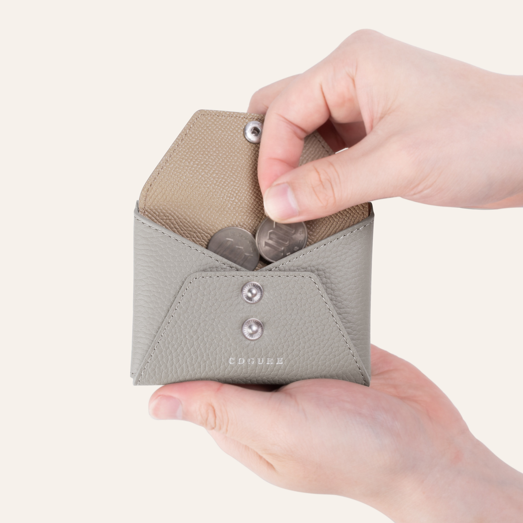 カードケース 名刺入れ 小物入れ キャラメル+オレンジ＜COPEC3-Caramel+OG＞