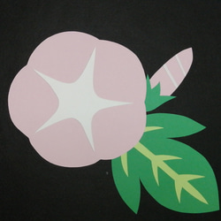 あさがお　ピンク　壁飾り　イベント　壁面飾り　季節の花　SHOPmako 3枚目の画像