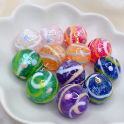 受注生産品】-ヨーヨー＆金魚 レジン ピアス・イヤリング
