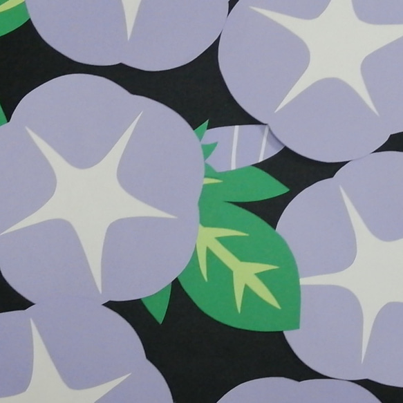 あさがお　ウスムラサキ　壁飾り　イベント　壁面飾り　季節の花　SHOPmako 4枚目の画像