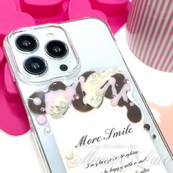 iPhone14 pro草莓巧克力牛奶智能手機保護殼草莓保護套iPhone13 pro 12mini 第2張的照片
