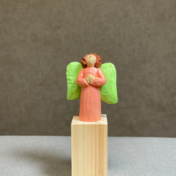 天使（No3）木彫り，彫刻，天然木，置物 1枚目の画像