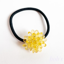 glass beads hair gom*yellow mix 2枚目の画像