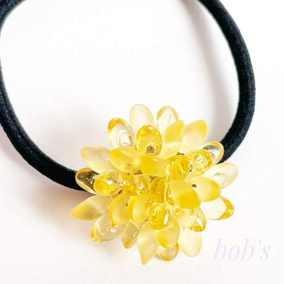 glass beads hair gom*yellow mix 1枚目の画像