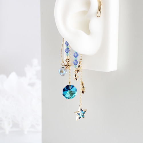 イヤリング金具　星屑のほたるん 楽天市場】イヤリング ゴールド 箔 陶器 美濃焼 美濃焼陶器 六角形