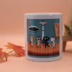 居家小物-插畫馬克杯-經典值得追隨~致敬披頭四的貓們~可愛個性插畫,自用喝茶,喝咖啡,禮物的好選擇 第1張的照片
