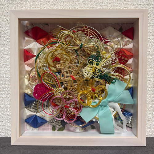 水引アート　水引アレンジ　ご祝儀袋　結婚証明書　オーダーメイド　卒花　ブライダル ご祝儀袋の「水引」ブーケにしました！ SNSで流行結婚式の思い出を