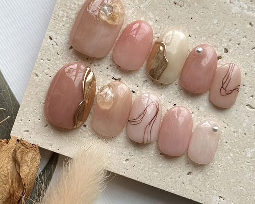No.34 ニュアンスネイル ネイルチップ ネイルチップ（つけ爪