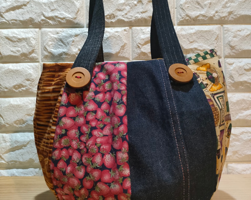 デニムリメイクバルーンバッグ トートバッグ mennma2017 通販 16229092