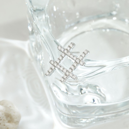 和文字片耳ピアス E11W706（4週間発送） ピアス（その他） 武田源之助