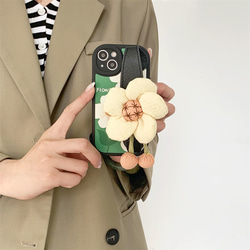 スマホショルダー 多機種対応 花 スマホケース ストラップ付け  iphoneケース huaweiケース 8枚目の画像