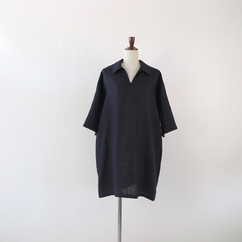 eju.organic【kimono dress 010】ゆったりサイズ、黒留袖ドレス 