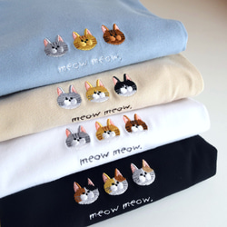 【夏の福袋】選べるねこ刺繍Tシャツ ２枚セット creema限定 メンズ レディース  ビッグシルエット 3枚目の画像