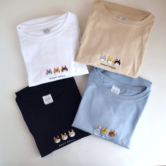 【夏の福袋】選べるねこ刺繍Tシャツ ２枚セット creema限定 メンズ レディース  ビッグシルエット 12枚目の画像
