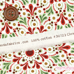 USAコットン(110×50) moda Jolly Good ダマスク クランベリー 3枚目の画像