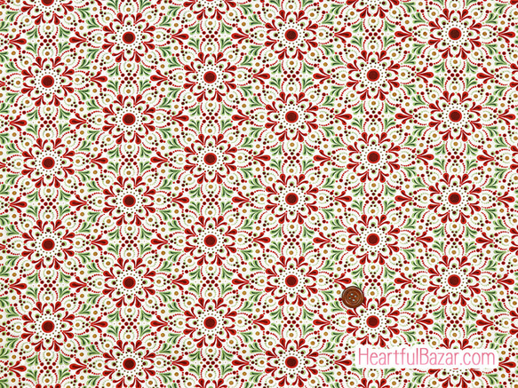 USAコットン(110×50) moda Jolly Good ダマスク クランベリー 2枚目の画像