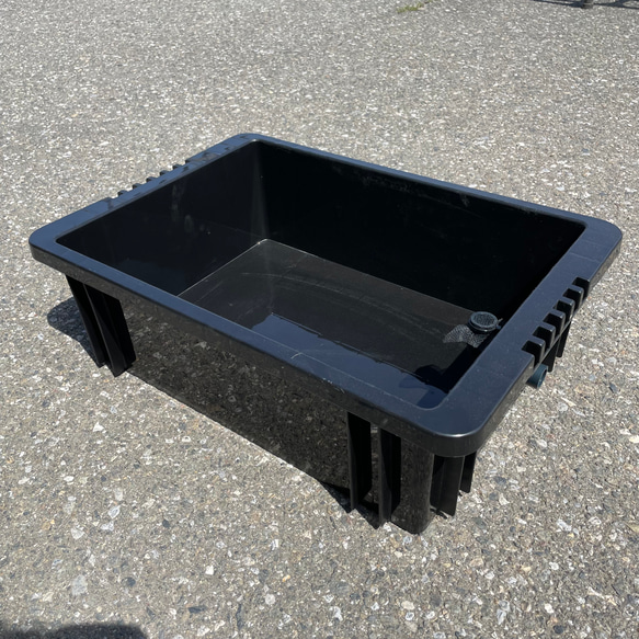 メダカ水槽 オーバーフロー ボックス ブラック 大 23リットル 大雨対策